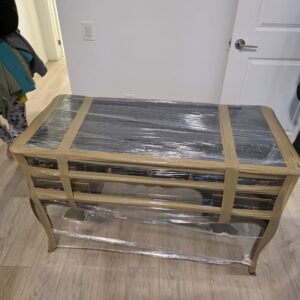 Professional movers loading a moving truck in a clean, balanced sequence in Calgary.