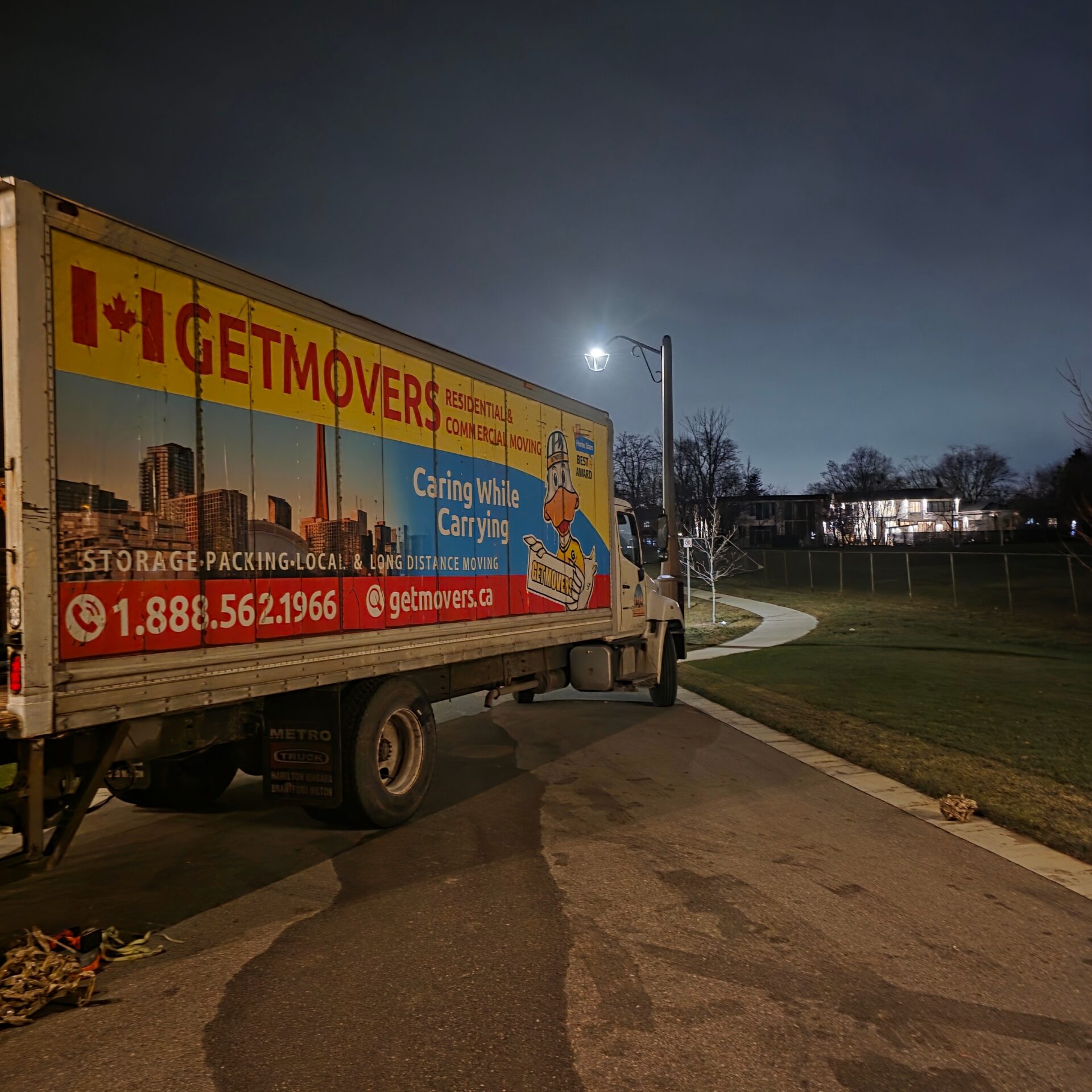 Furniture loaded by a professional moving company in Toronto.