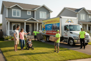 Toronto movers helping a small family relocate from a semi-detached home safely and efficiently.