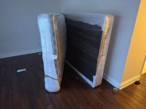 Moving company truck loaded for a same-day Montreal move.