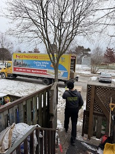 Movers carefully preparing furniture for a home move from Whalley to North Surrey, ensuring safe winter transit.