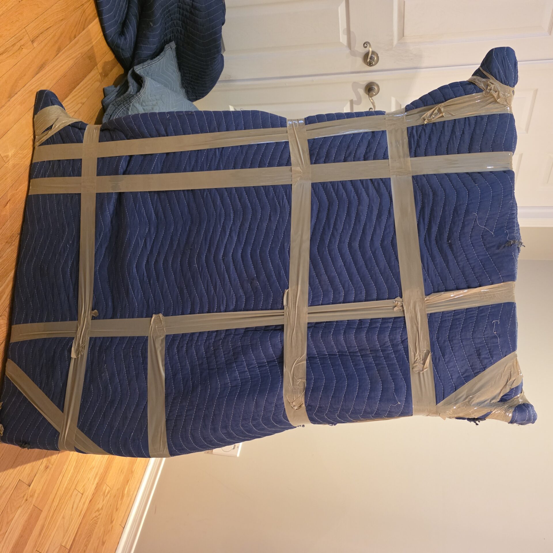 Porcelain divider crates staged efficiently for transport during an Etobicoke move.