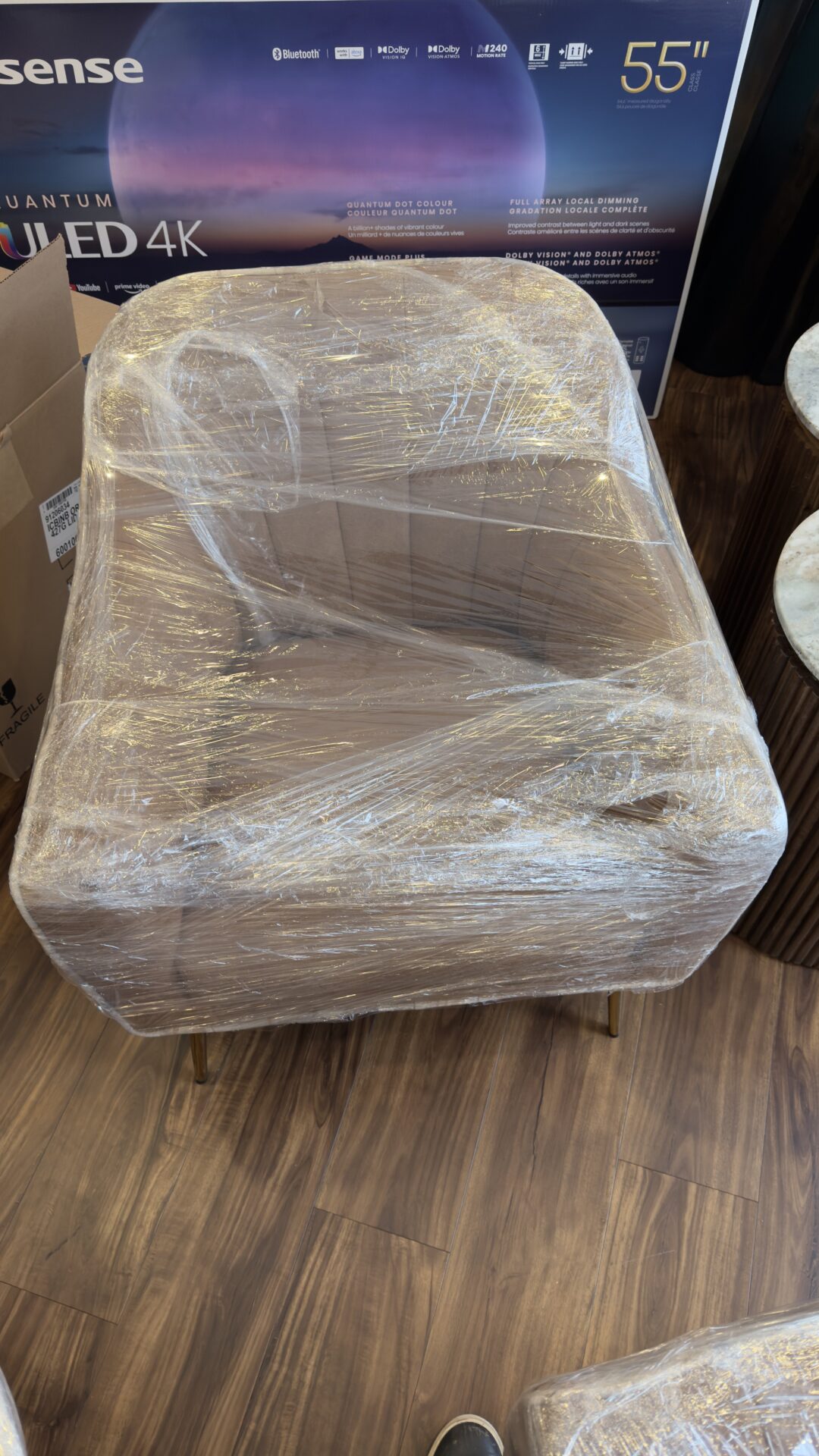 Fragile items packed efficiently for transport during a Yaletown move.