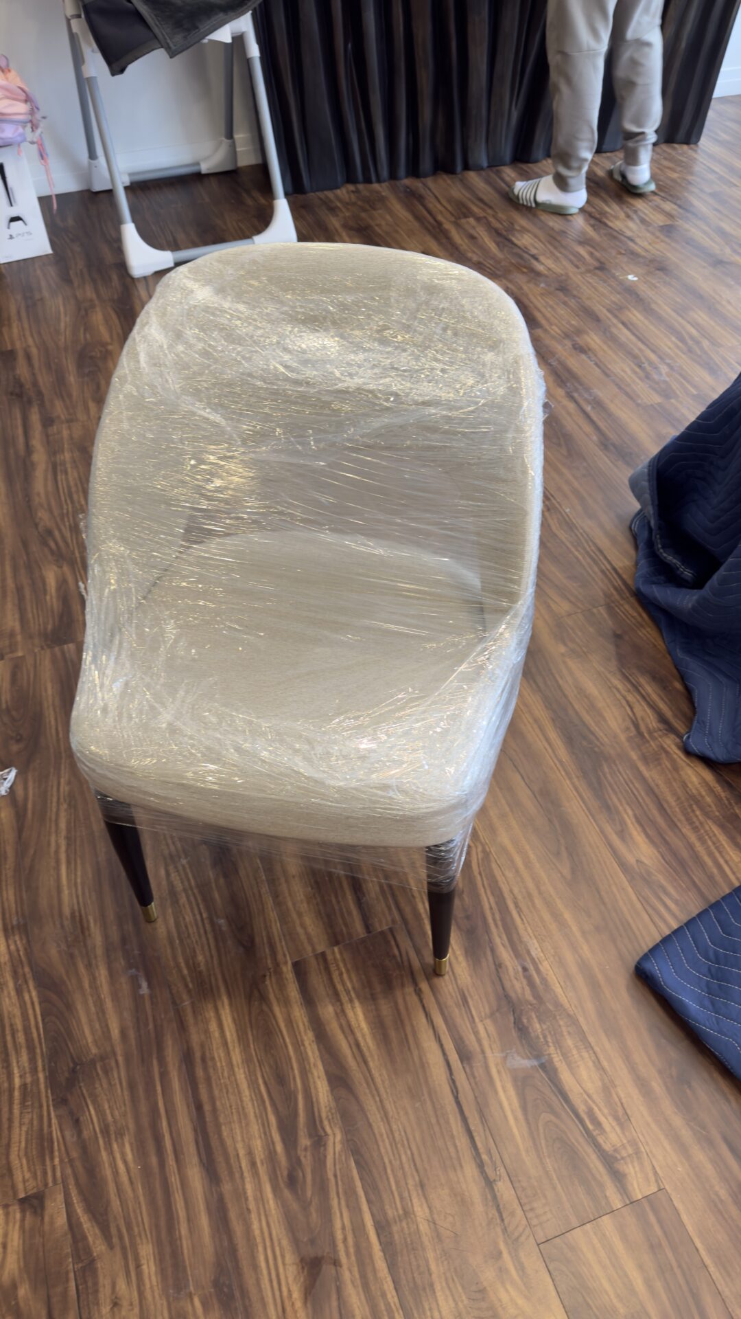 Crystal dessert cups arranged in divider crates for secure transport.