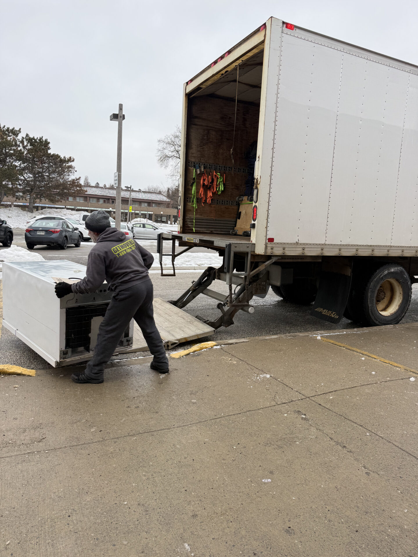 Priority cartons staged efficiently for transport during a Mississauga move.