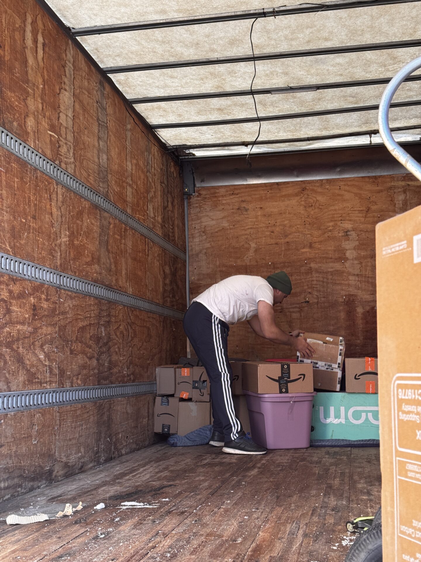 Porcelain bowls packed in divider crates for safe transport.
