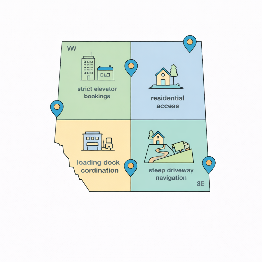 understand the nuances of Whitby’s specific challenges, such as tight residential streets, new developments, and elevator bookings for apartments/condos.