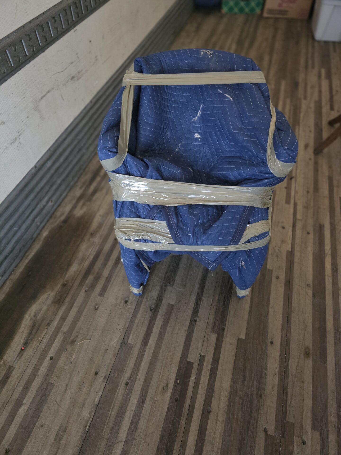 Priority cartons staged efficiently for transport during a London move.