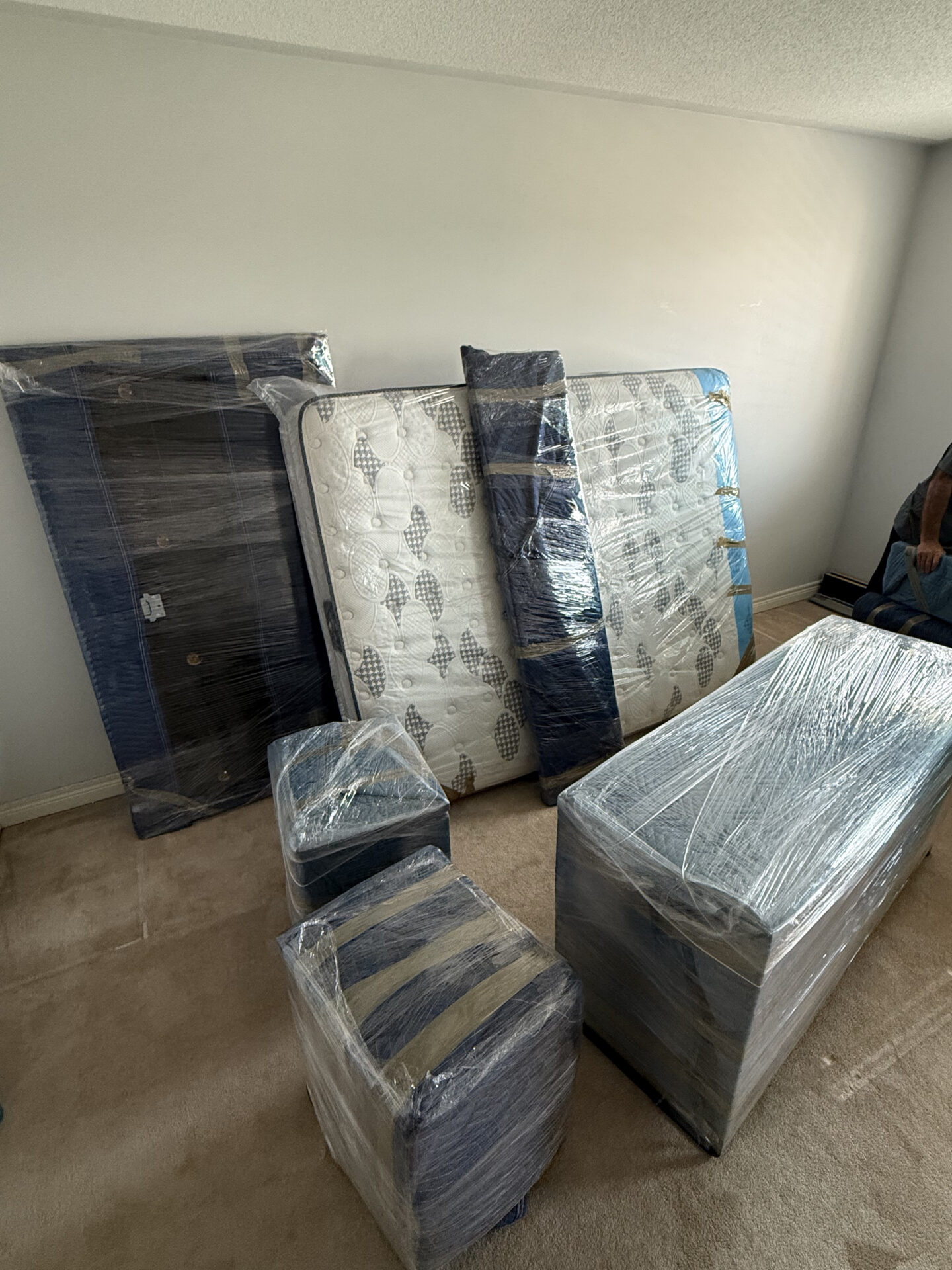 Priority cartons staged efficiently for transport during a Halifax move.