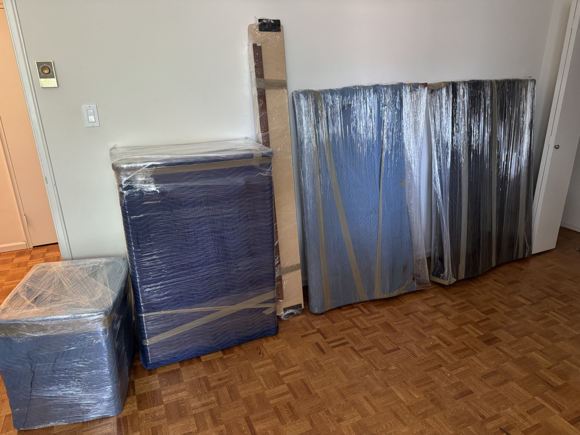 Fragile packing materials used for delicate glass cups during an Oshawa move.