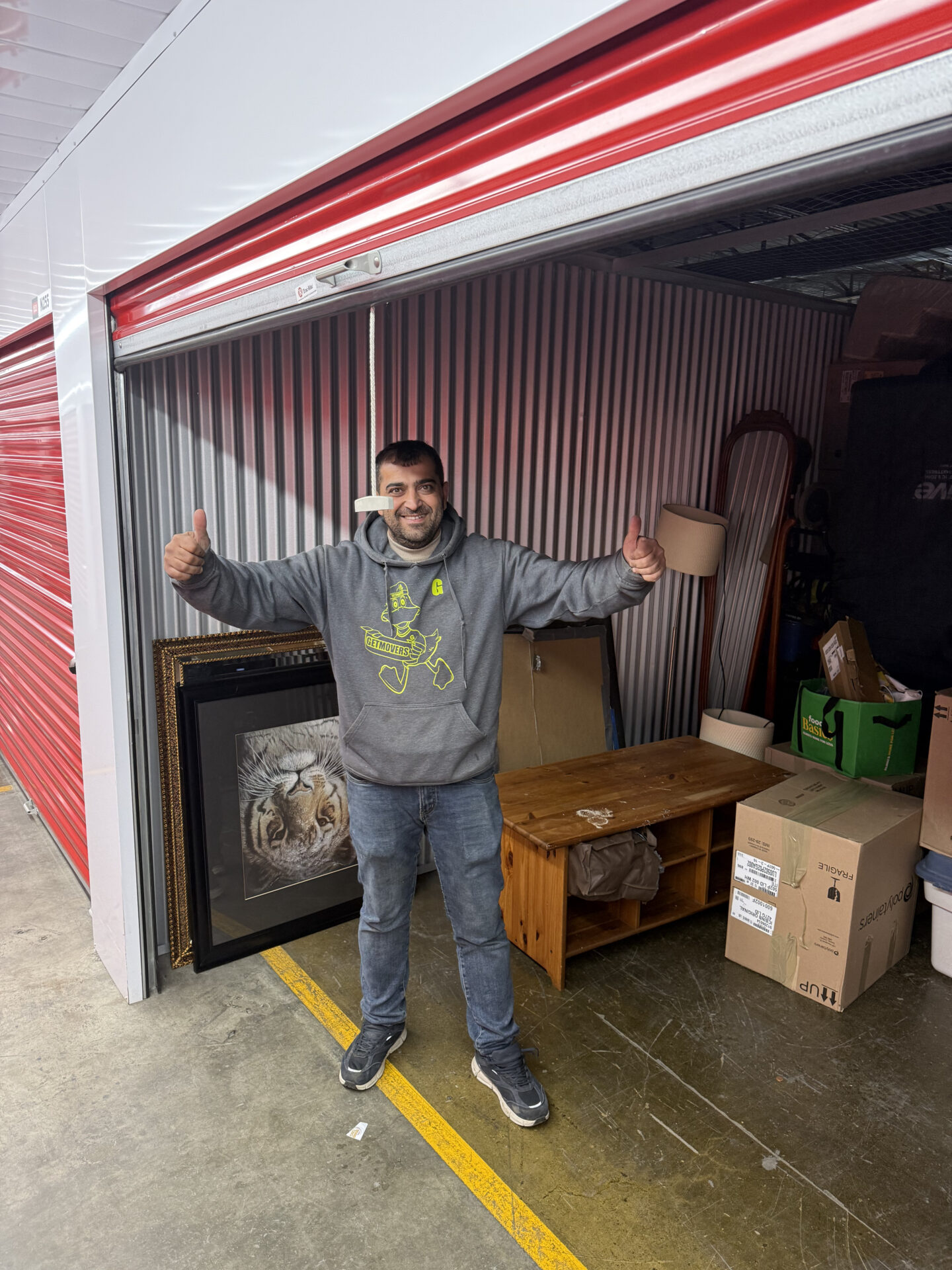 Divider crates used for crystal cups during a move to Willowdale South.