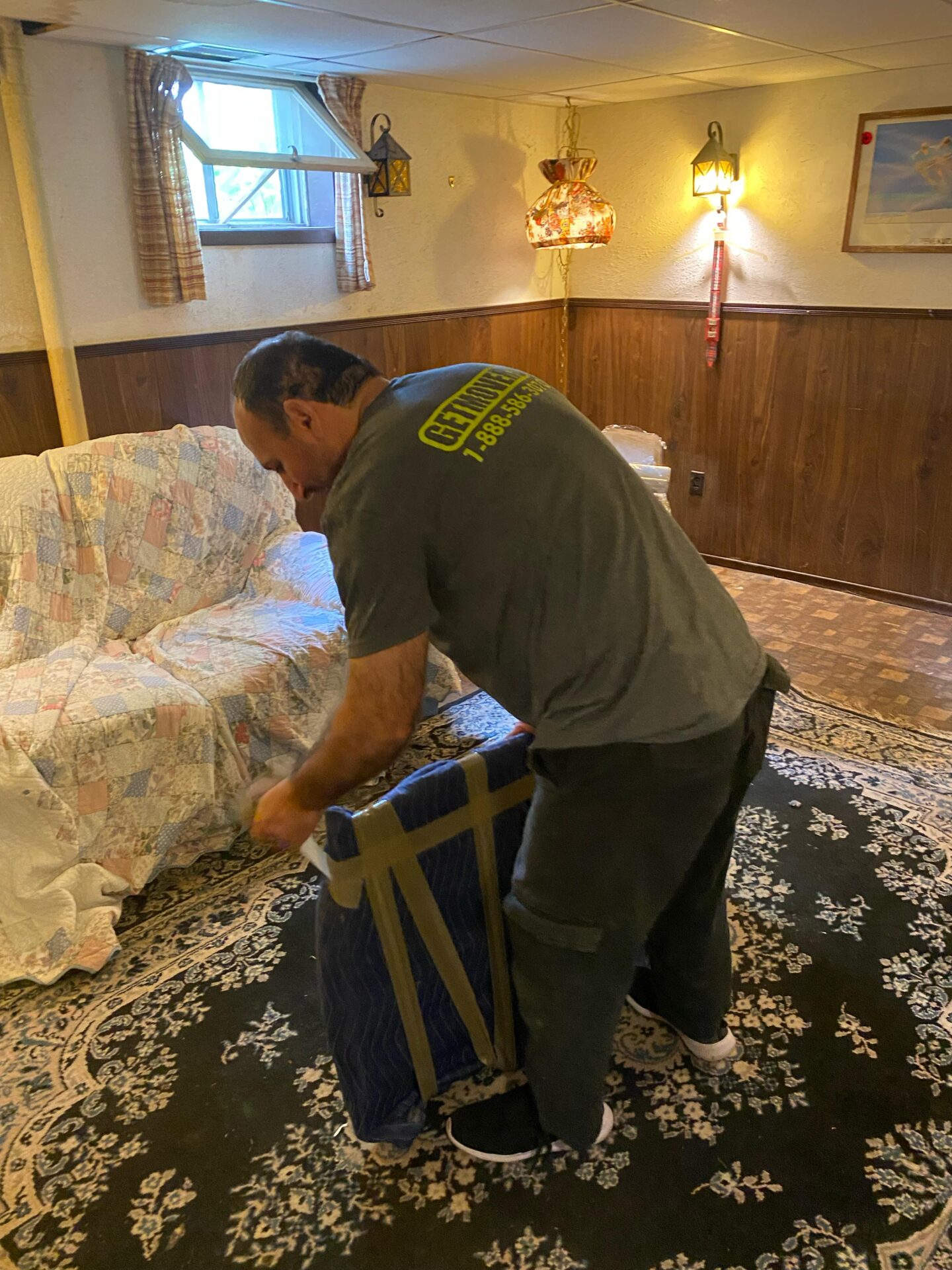 Get Movers packing and preparing for transport