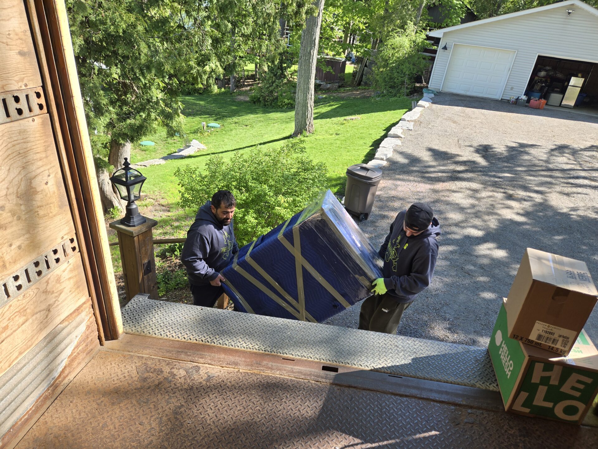 Movers arriving in Fall River with truck