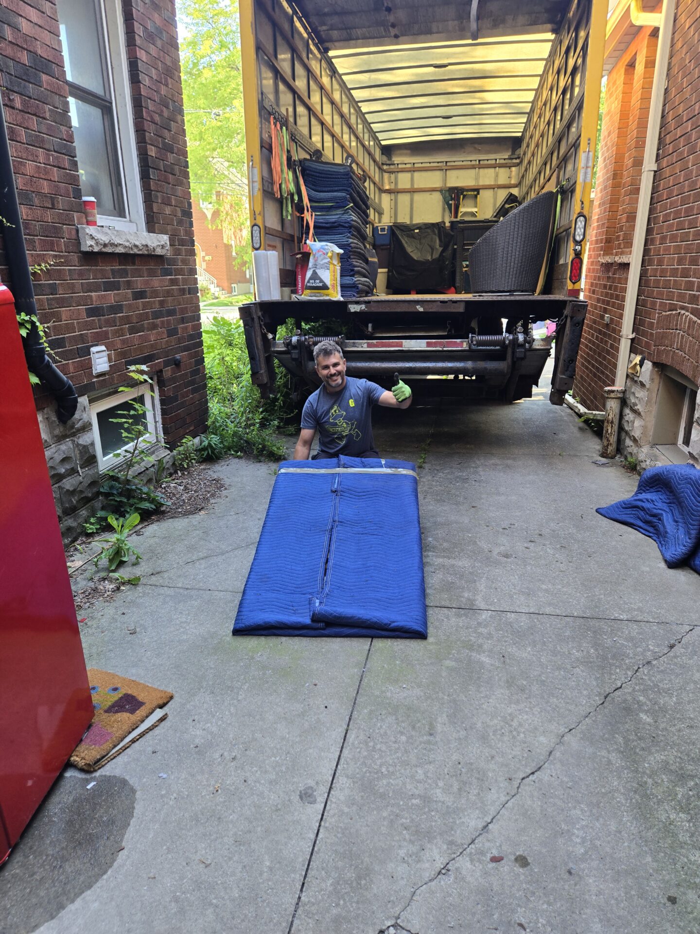 Moving from Britannia Ave — truck on suburban road