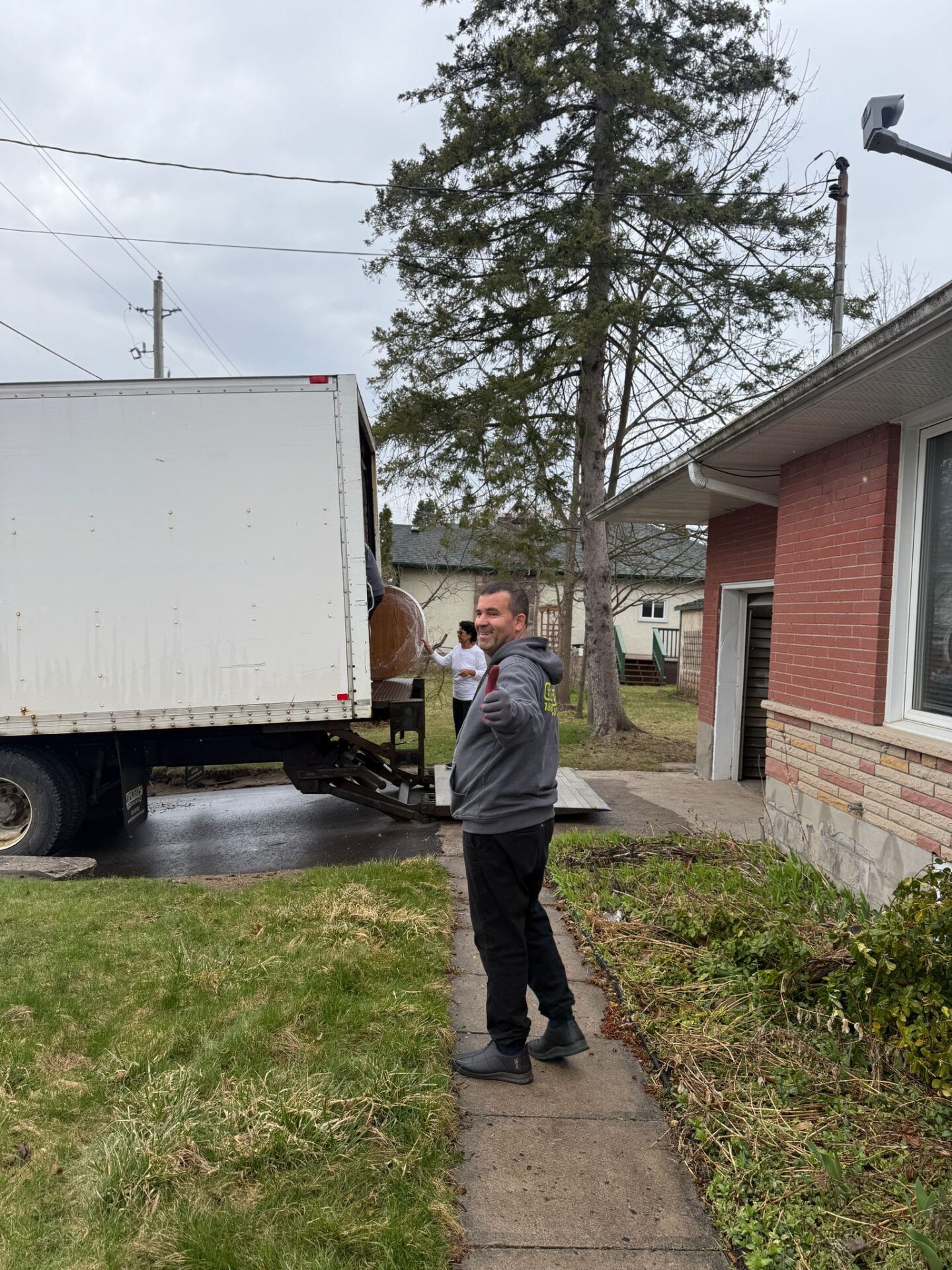 Moving truck parked in Kennedy Park neighbourhood