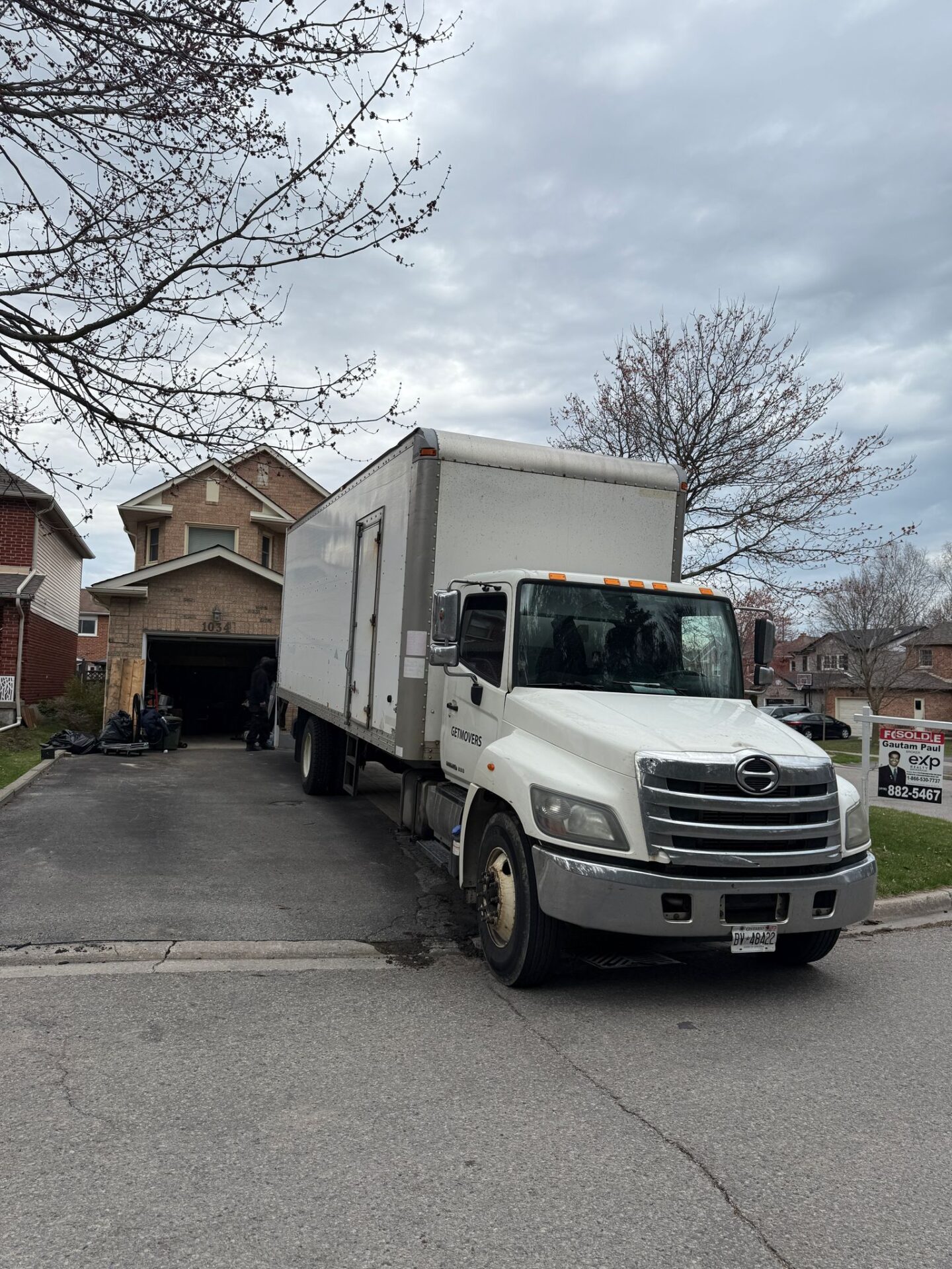 Moving company truck loaded for Guildwood delivery