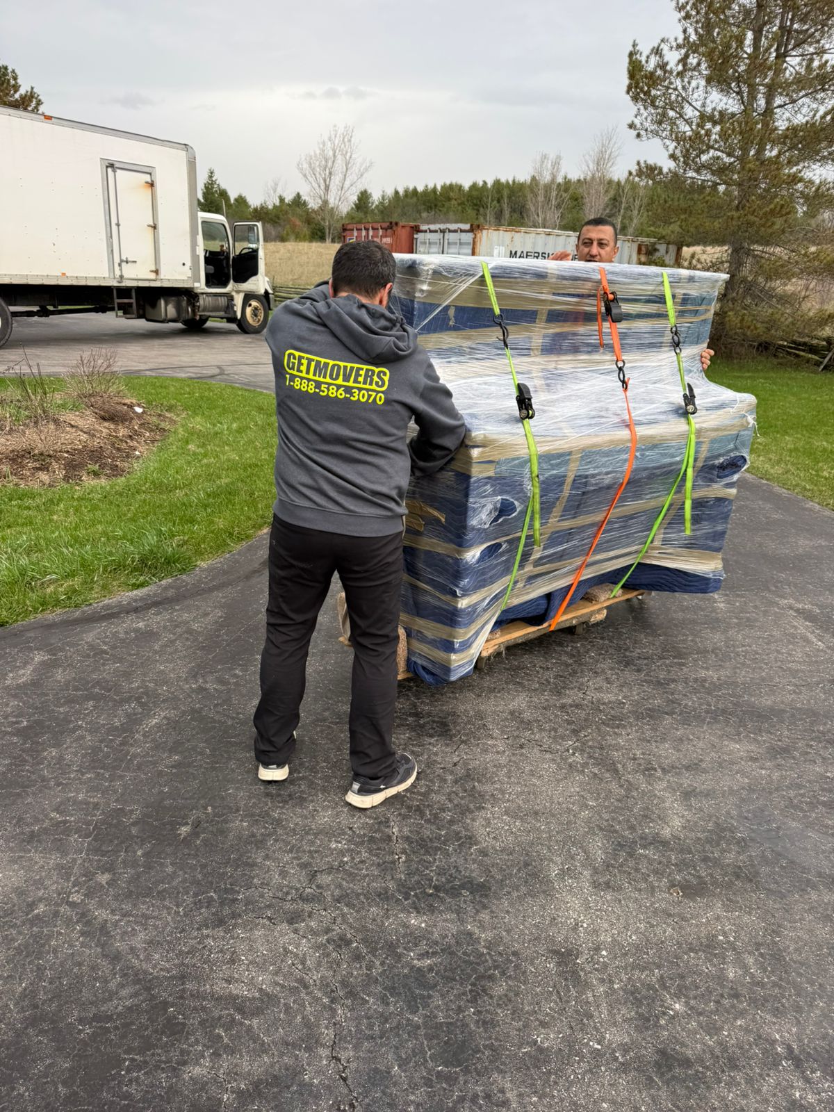 Moving truck being loaded at South Uniacke Rd property