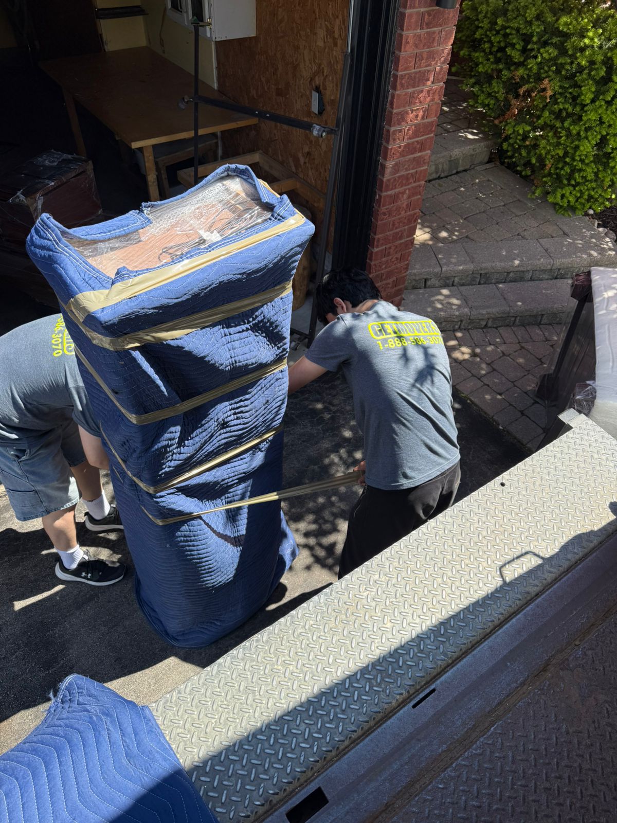 Fall River move completed — crew loading townhome