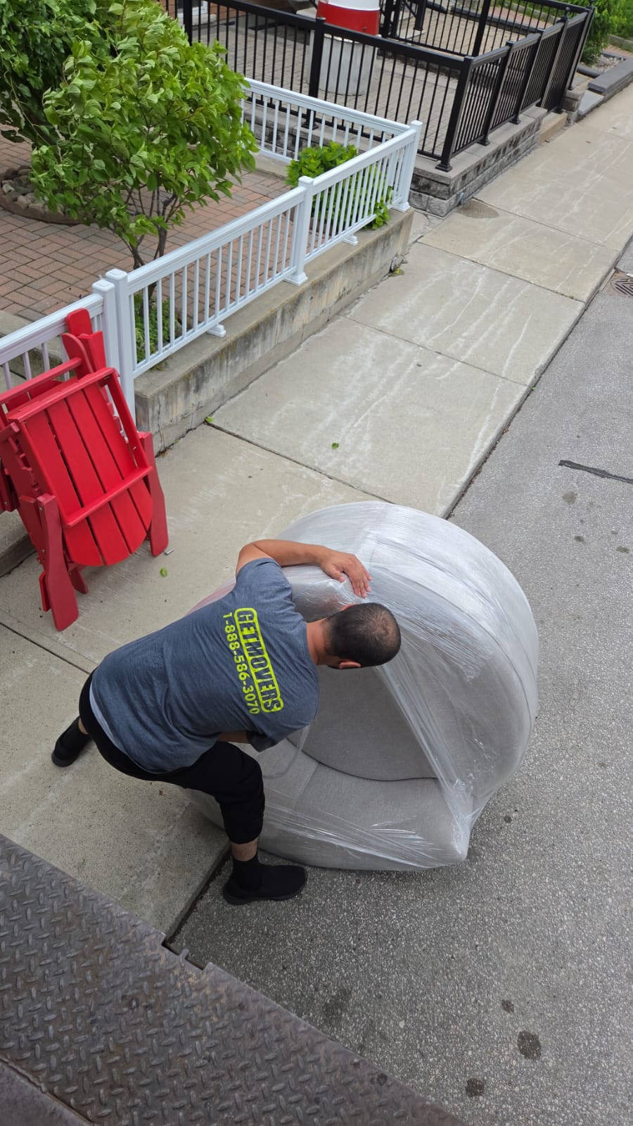 Moving crew loading items in Scarborough Village