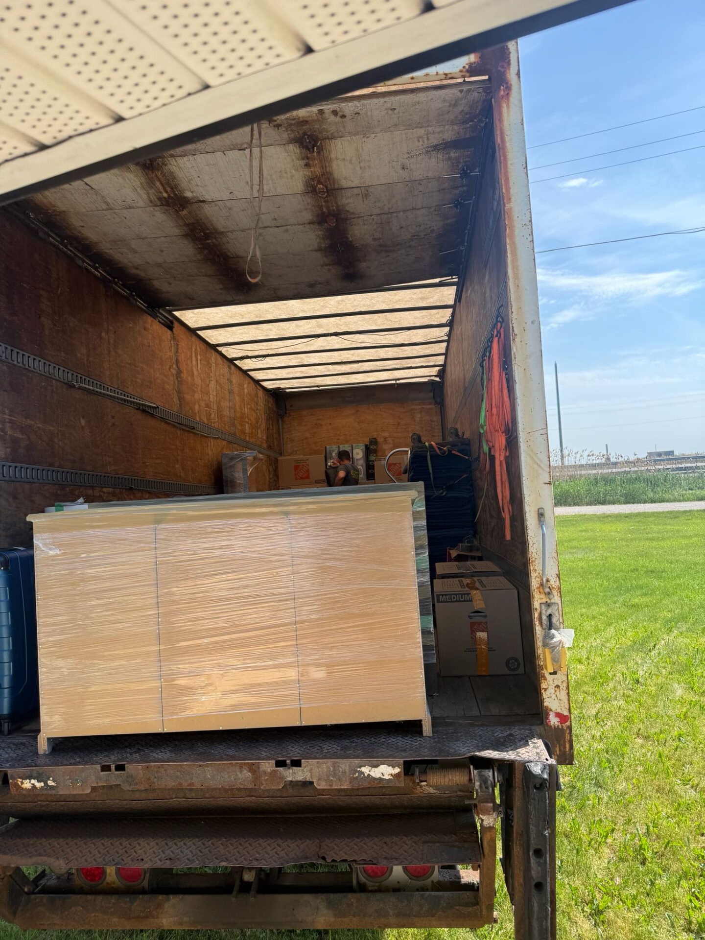 Loading the moving truck in Liverpool