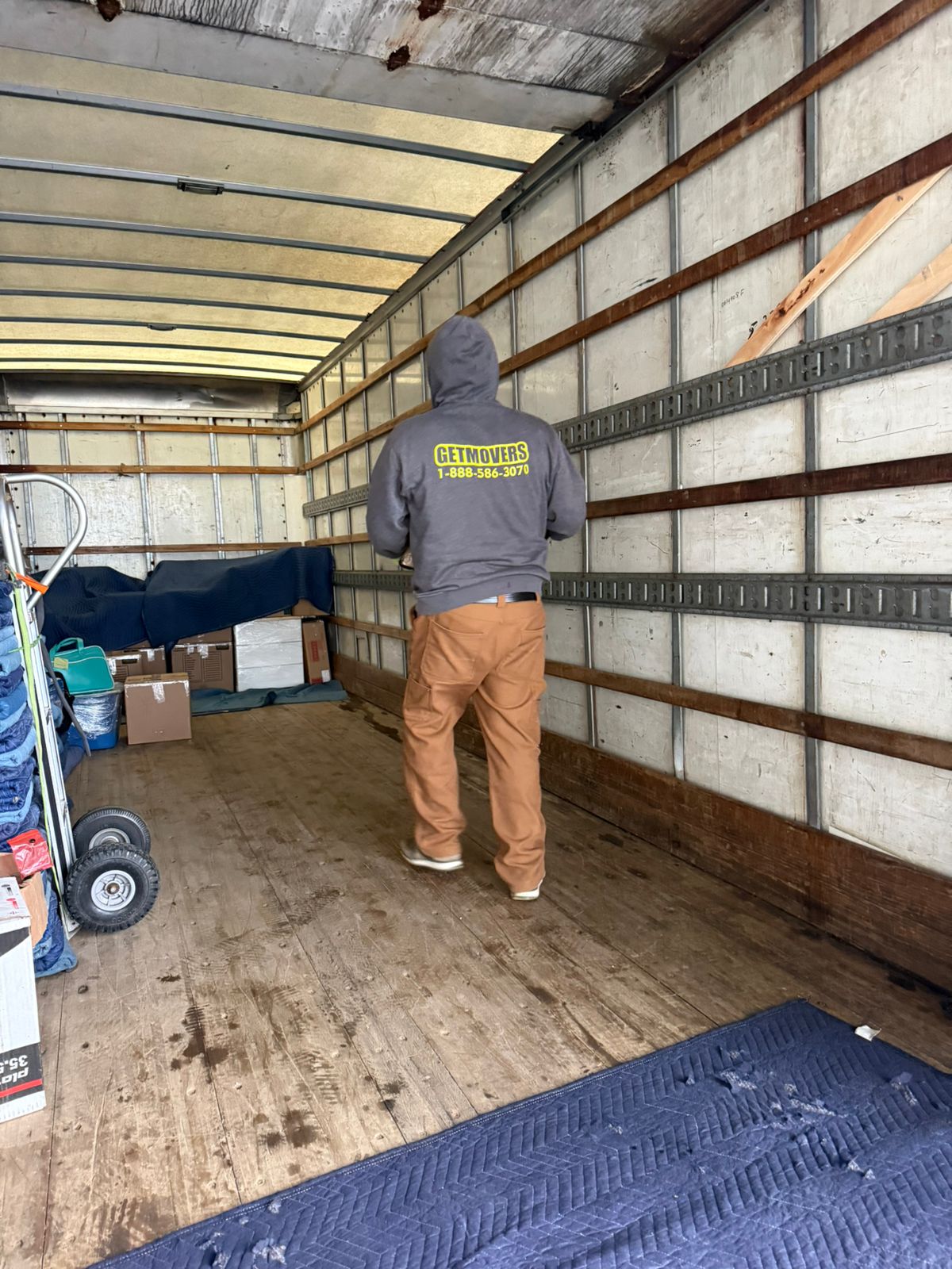 Get Movers truck completing the delivery in Halifax
