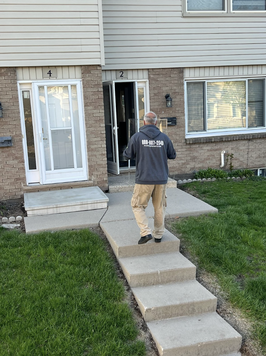 James Bay move completed — crew loading condo