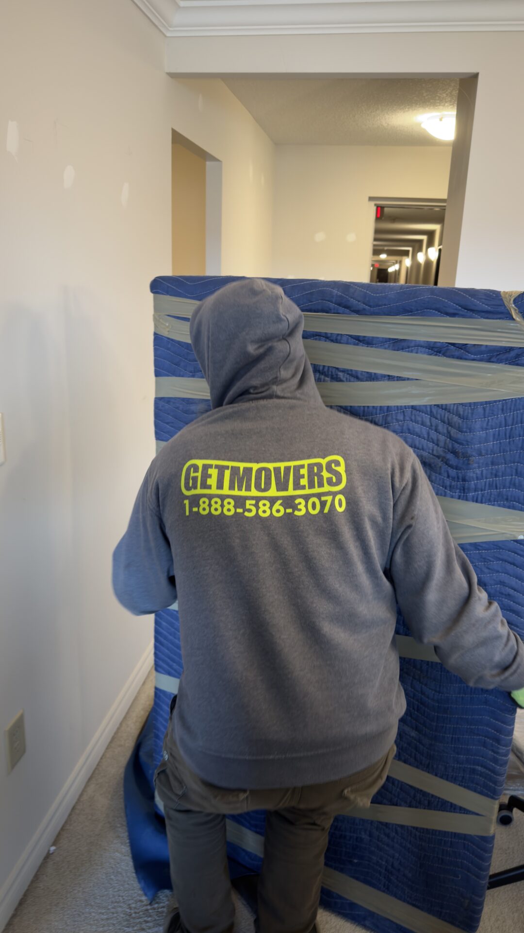 North Oshawa move completed — crew loading townhome