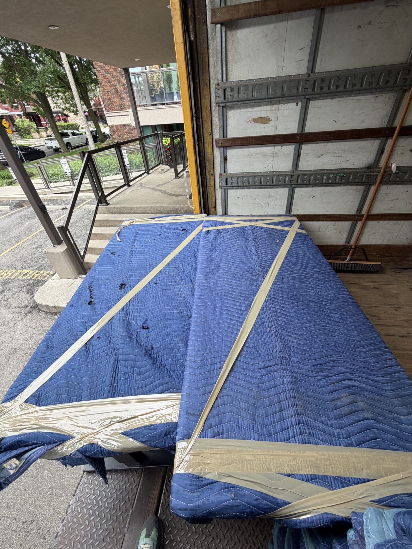 Victoria Village move completed — crew loading townhome