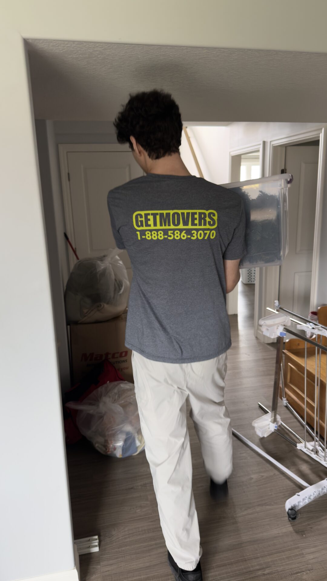 Moving completed on Garden Avenue - truck loaded