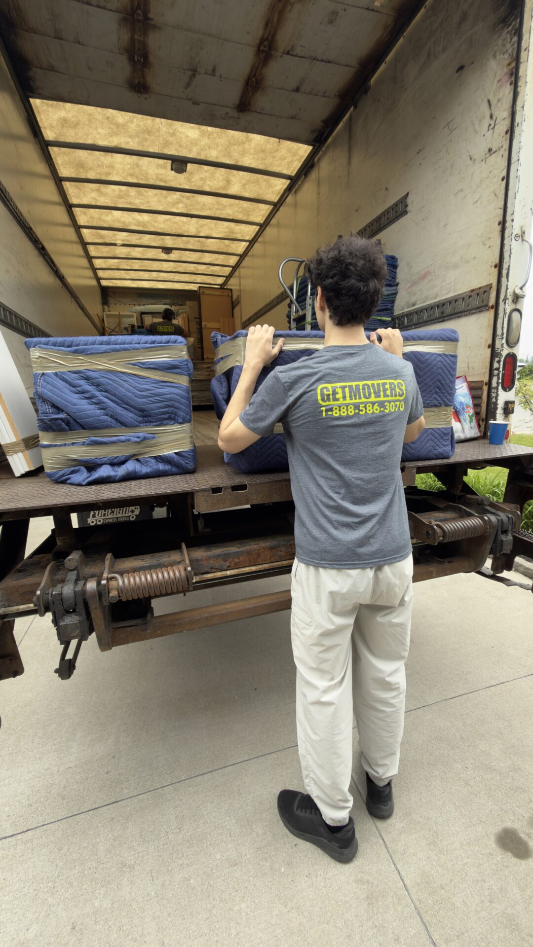 Furniture carefully wrapped for East Ward delivery