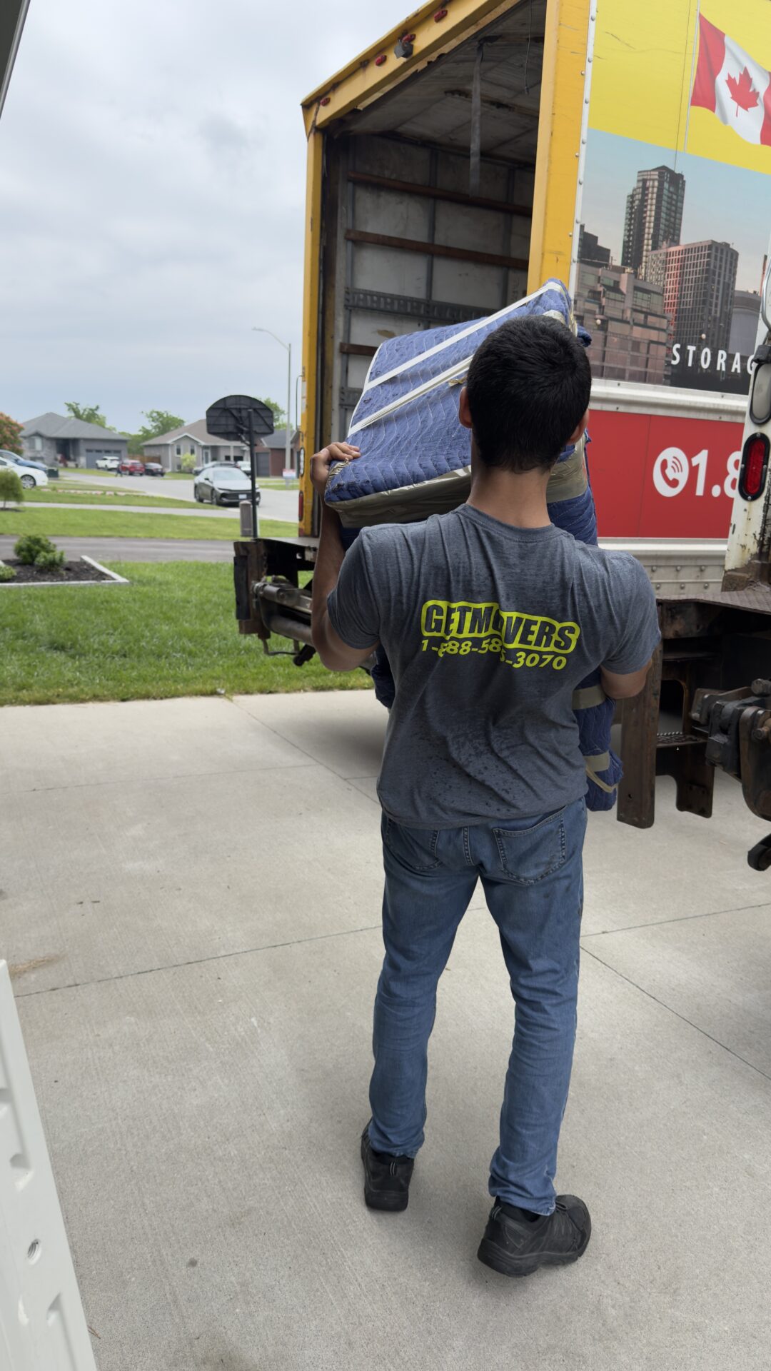 Moving company truck successfully loaded