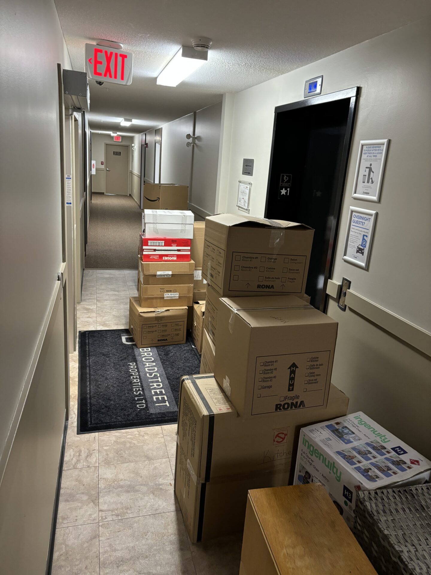 Moving truck staged in Birch Cliff neighbourhood