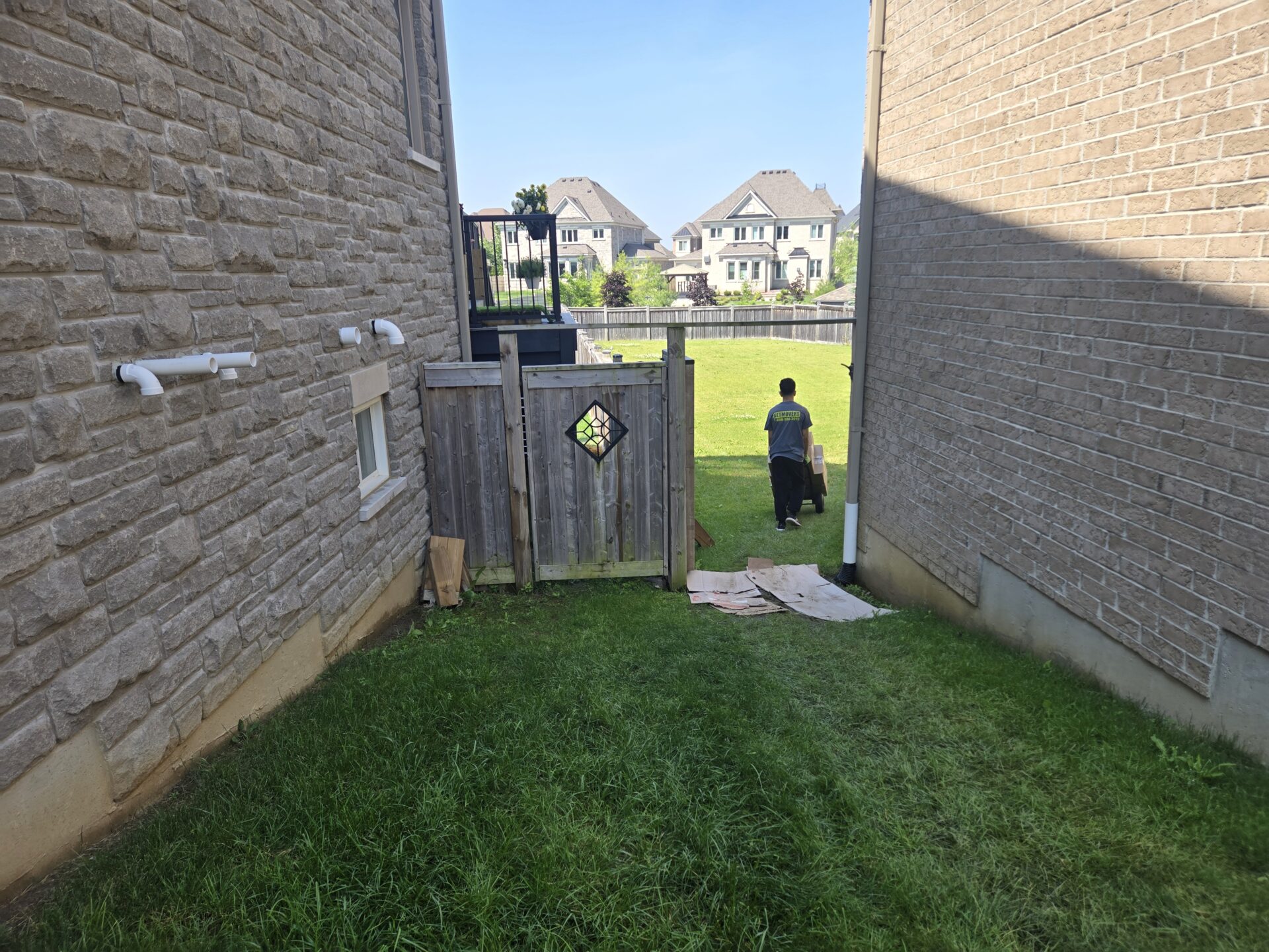 Moving from Carrville townhouse - movers padding furniture