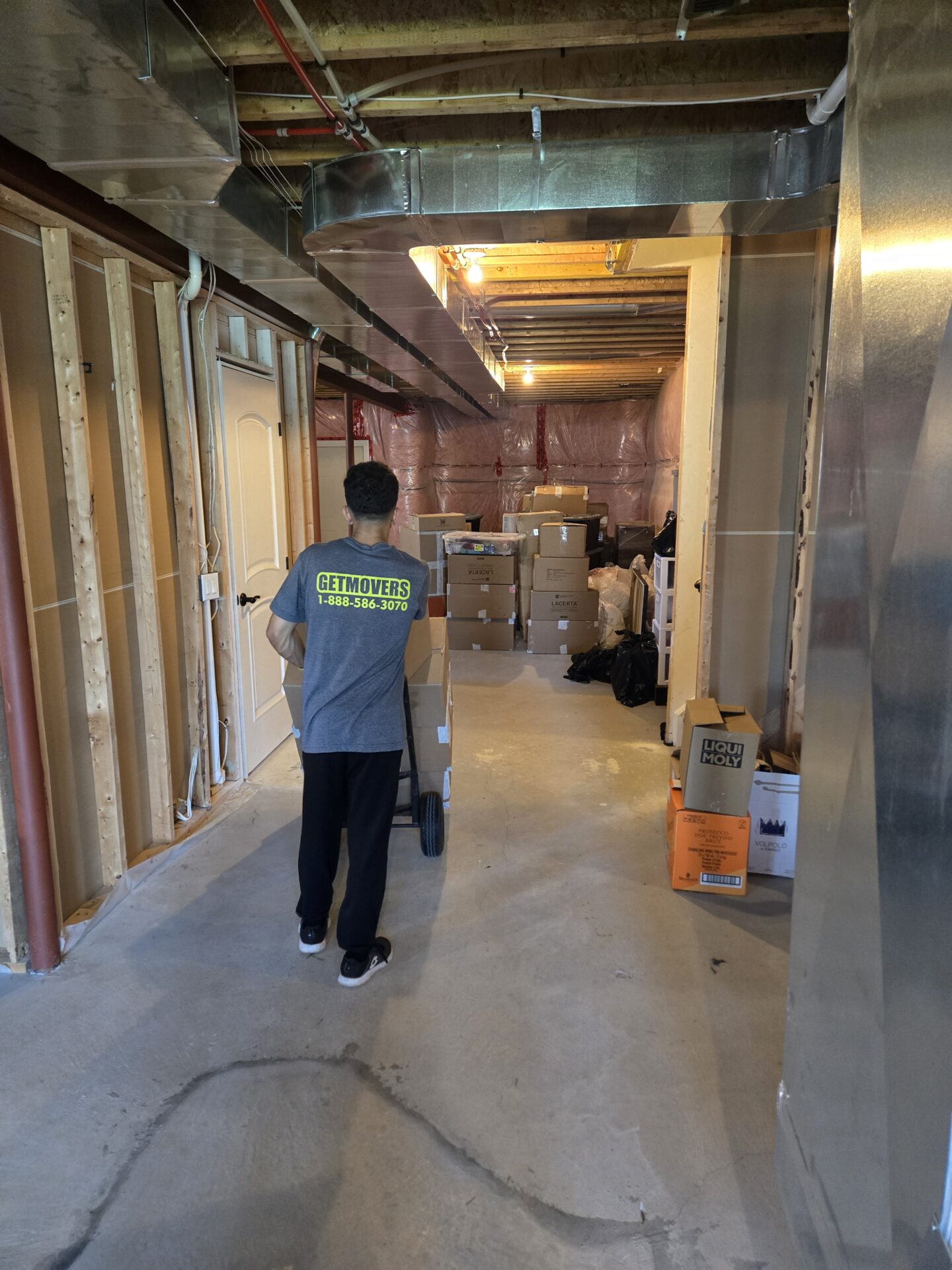 Delivery of wrapped furniture to new home