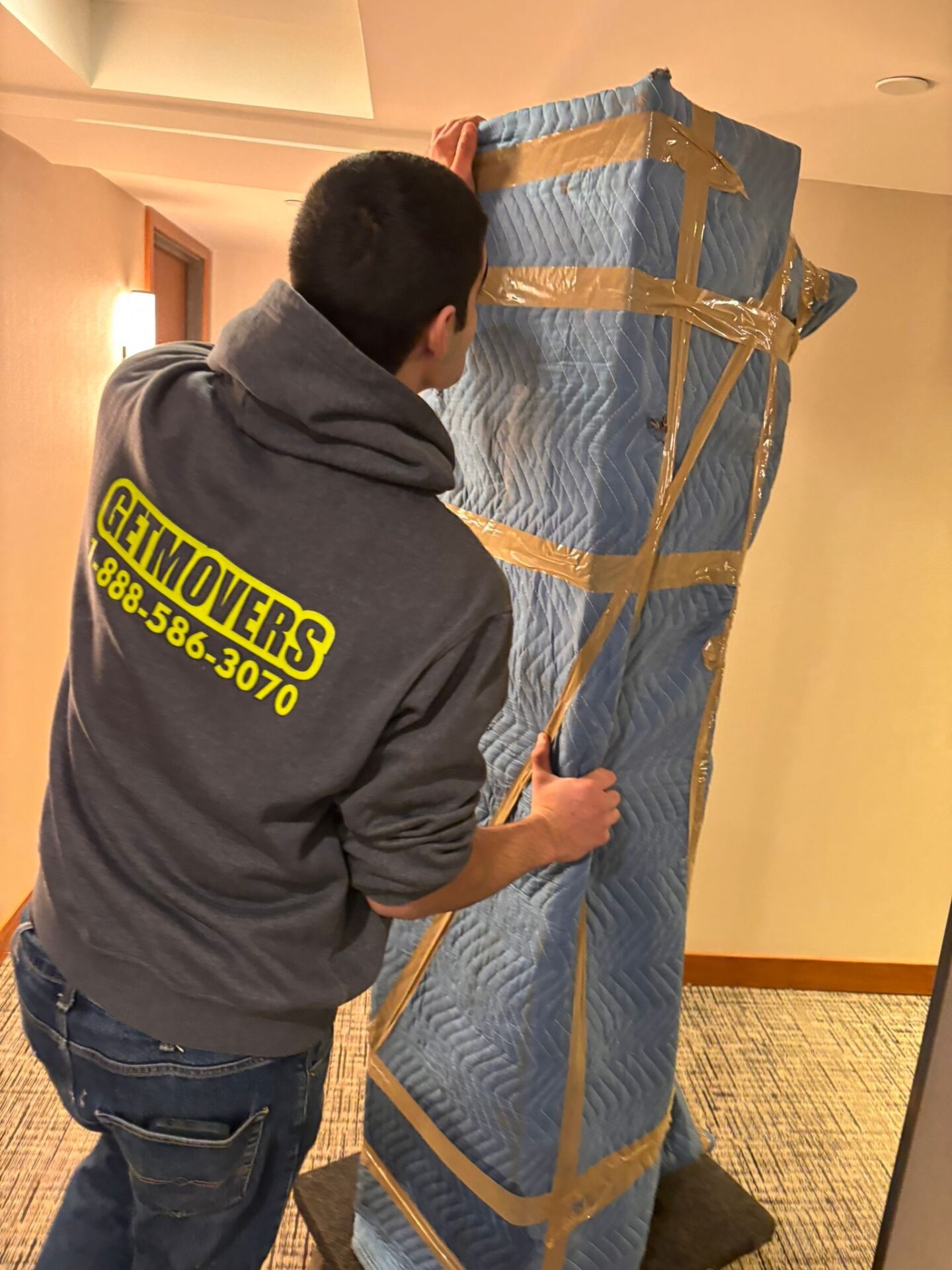 Get Movers executing fully insured residential loading protocols for a historic property relocation in Montgomery, Calgary