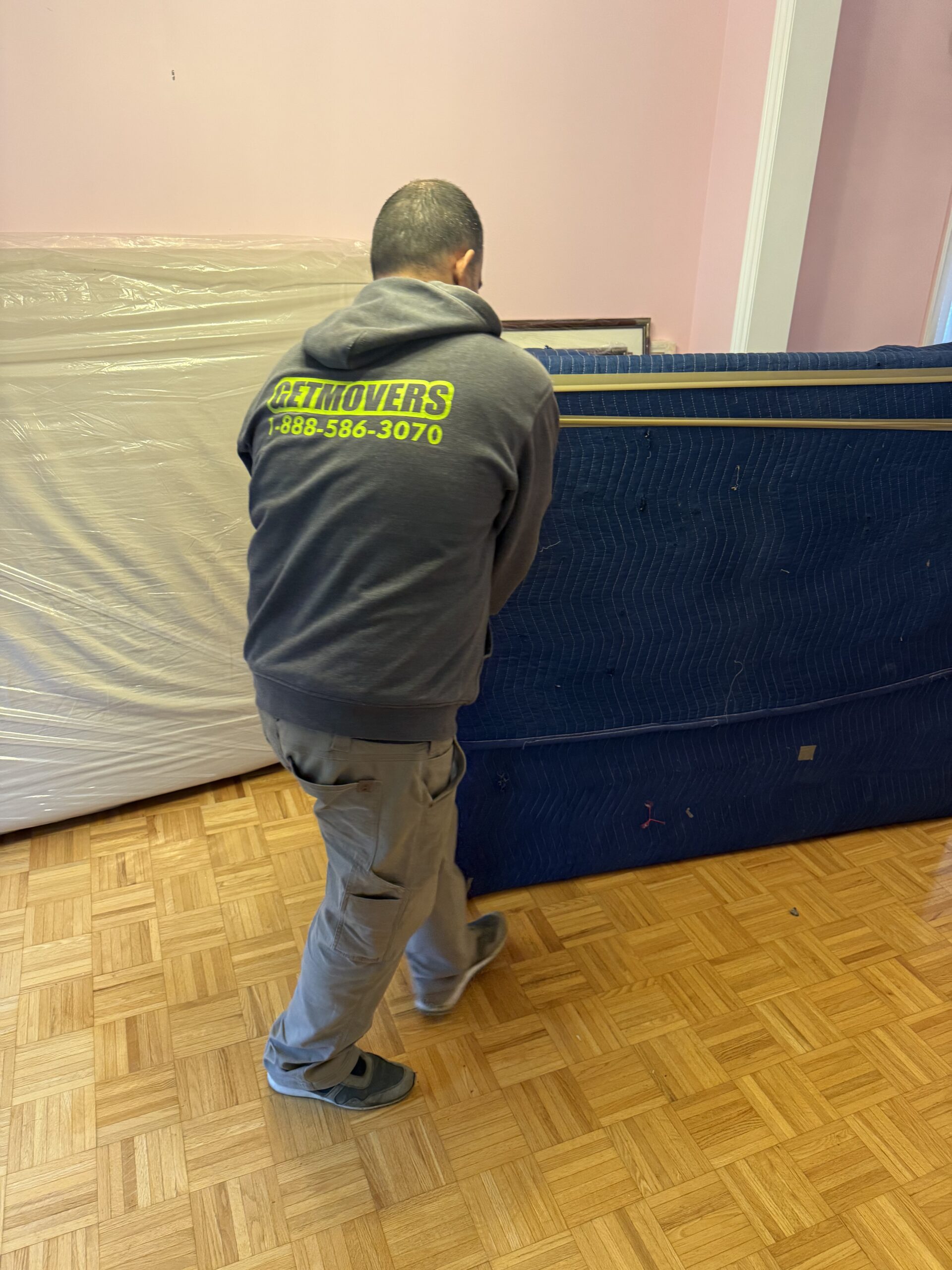 Furniture carefully wrapped for safe transport