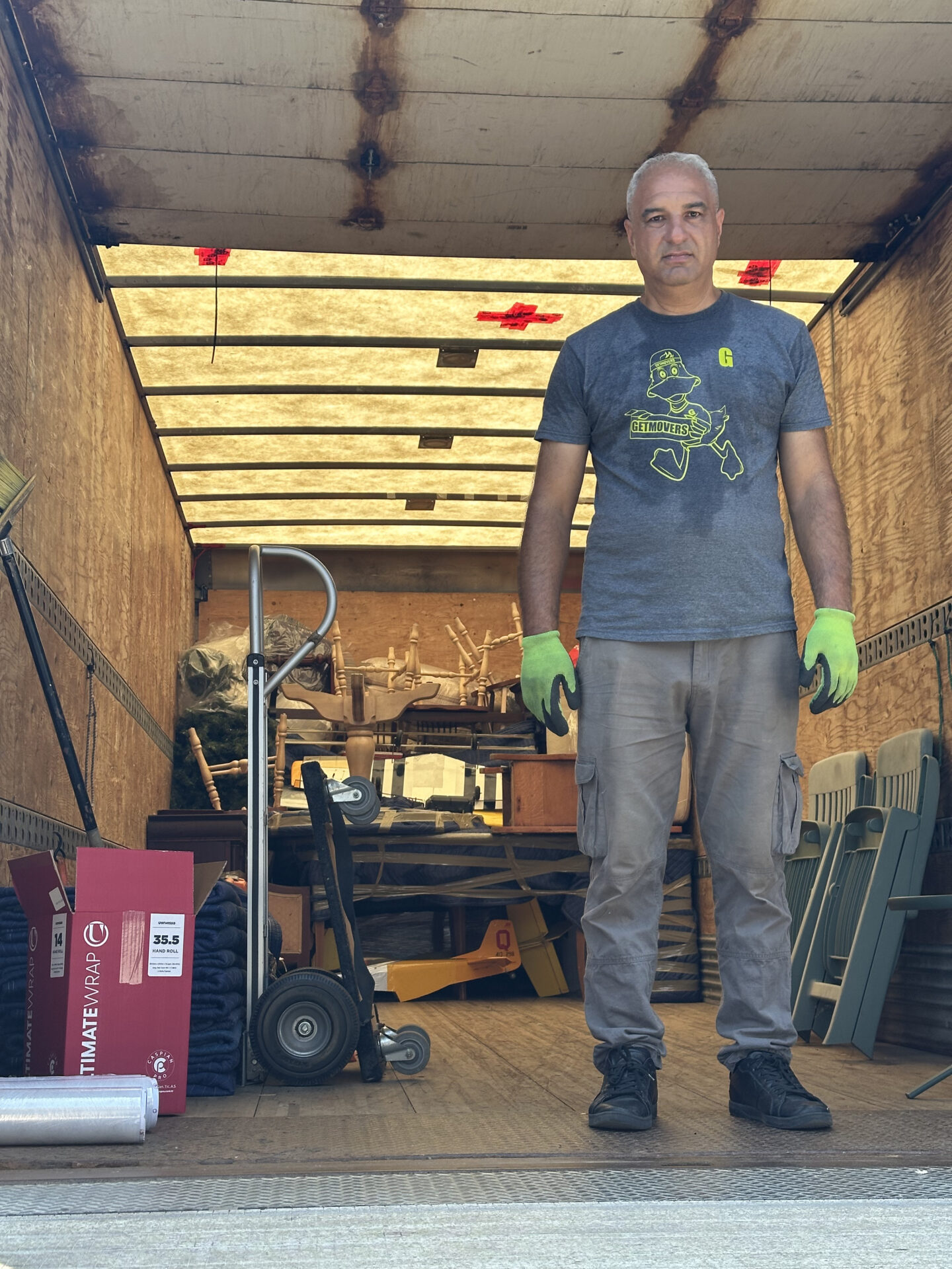 Loading truck in Greenbank rural area