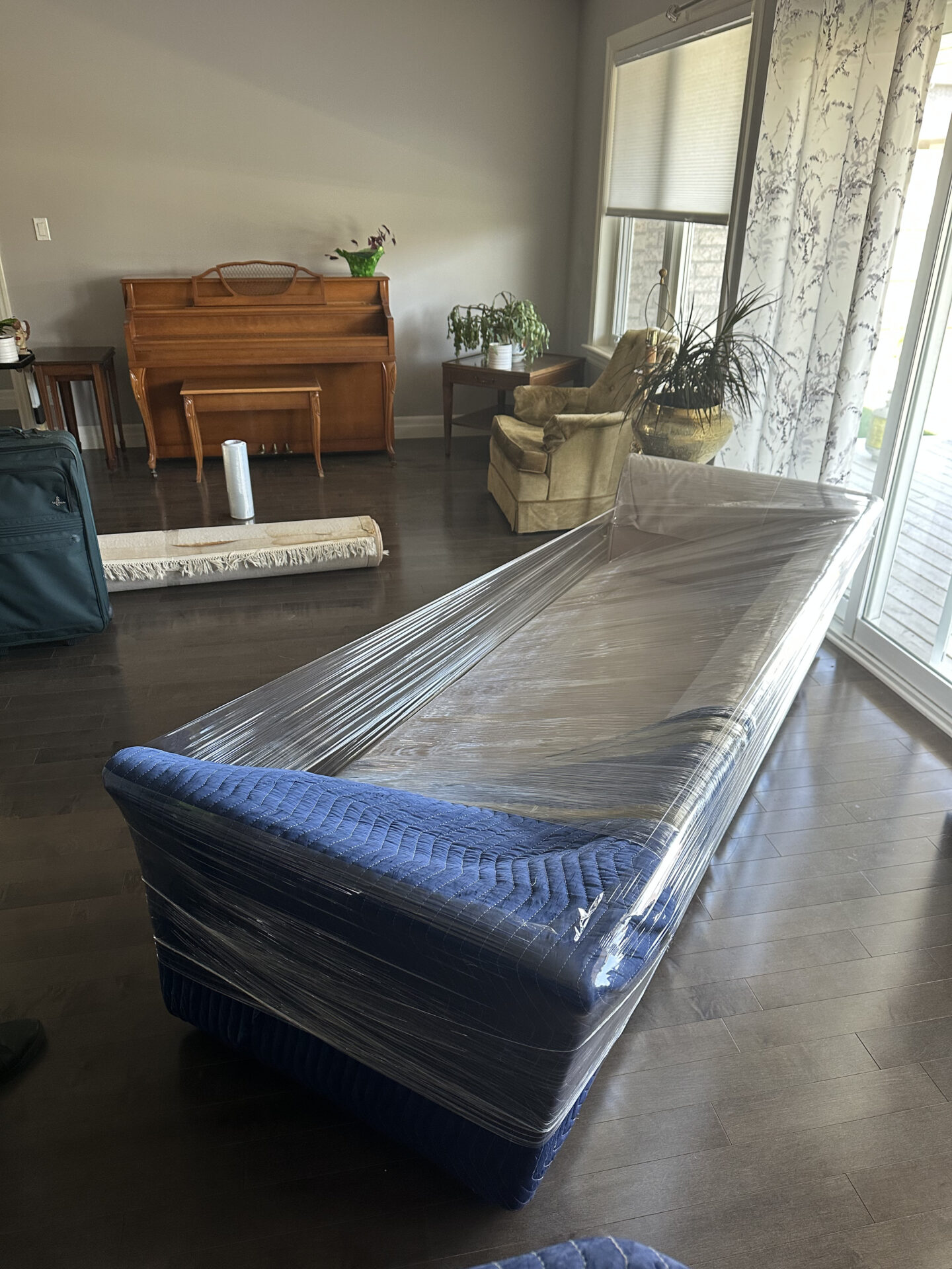 Unloading furniture in North Oshawa