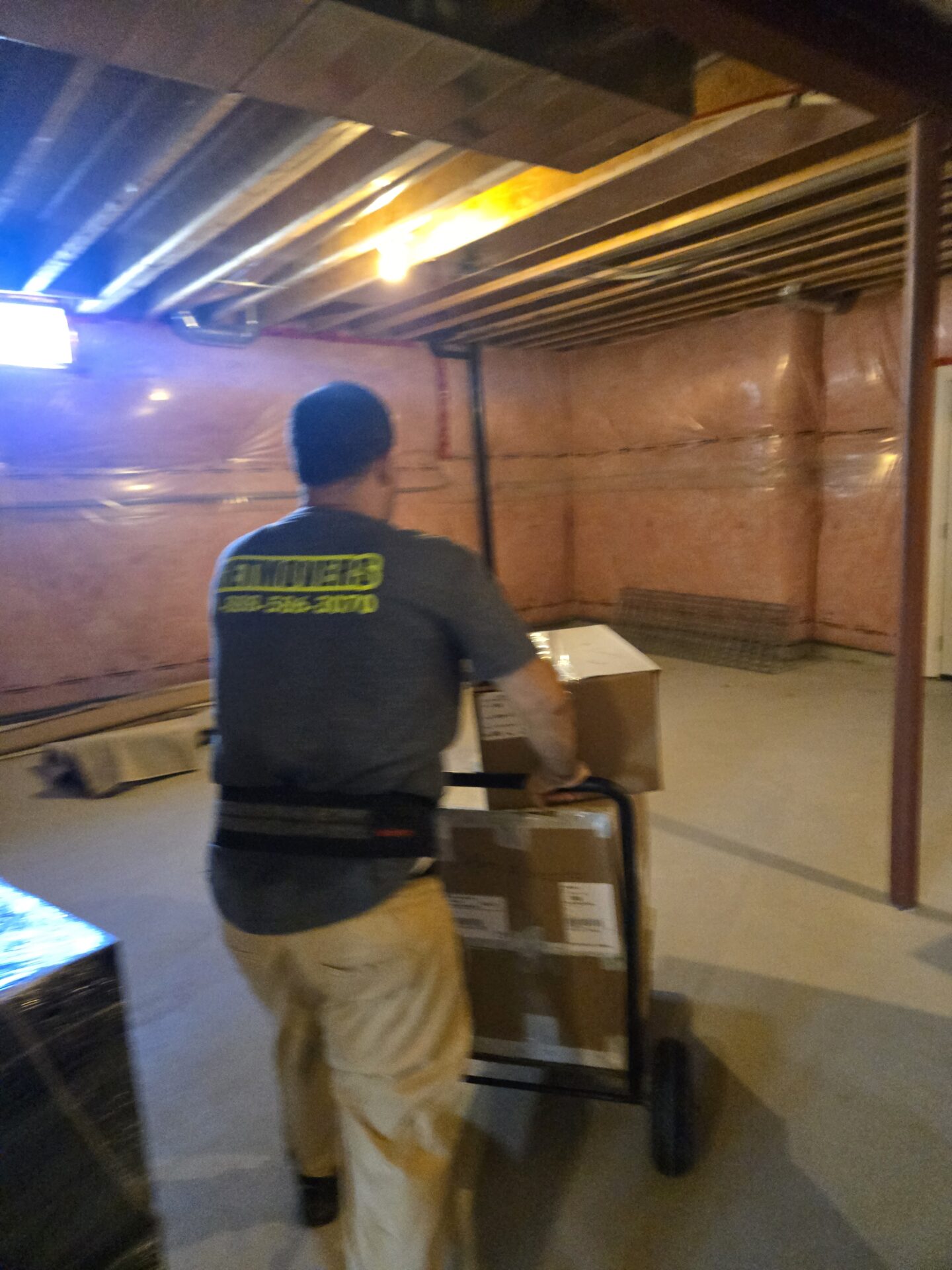 Unloading furniture safely at the new destination